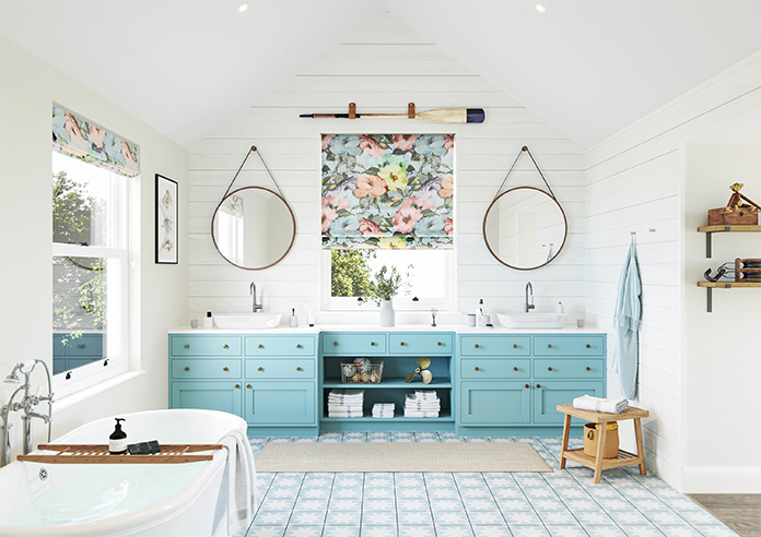 Amelia Faux Silk, Coral Kiss - Twist&Fit Roman Blind - Image 8